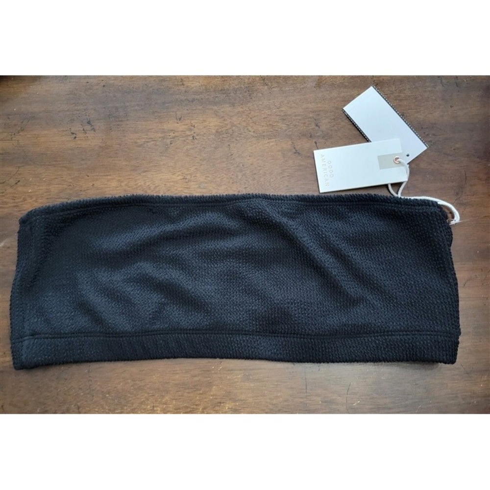 NWT Good American 2X/3X Better Bandeau Top Always Fits Swim Black 123650